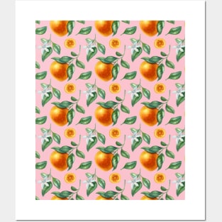 Orange seamless pattern Posters and Art